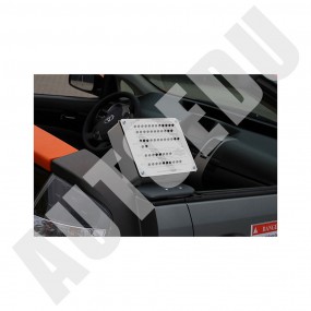 Pultas su variklio valdymo bloko išvestais matavimo kontaktais ir elektrinė schema PMTP-ENG/Box AutoEDU