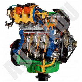 16 VOŽTUVŲ 4 CILINDRŲFIAT variklio modelio pjūvissu daugiataškiu įpurškimu ir elektrine pavara AE34800E AutoEDU