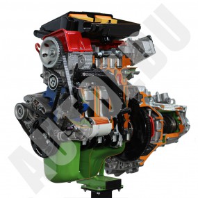 Fiat benzininio variklio su elektroniniu įpurškimu monojetronic ir pavarų dėže modelio pjūvis AE35220IEM AutoEDU