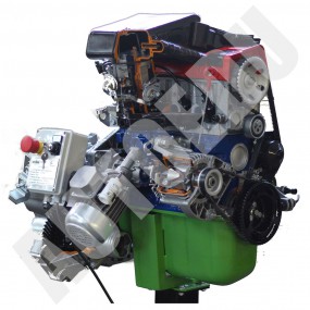 Fiat benzininio variklio su multi-point elektroniniu įpurškimu ir pavarų dėže modelio pjūvis AE35222IEE AutoEDU