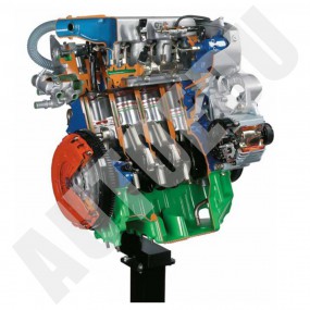 Fiat/alfa romeo 8 vožtuvų variklio modelio pjūvis su turbo dyzeline common-rail sistema AE36015E AutoEDU