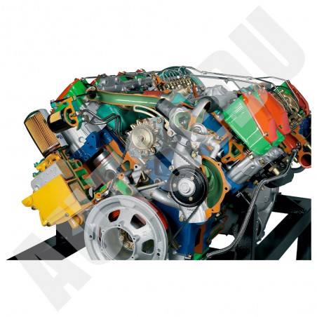 8v cilindrų turbo dyzelinio variklio sunkvežimio iveco turbostar 190-38 cm 3modelio pjūvis AE36084E AutoEDU
