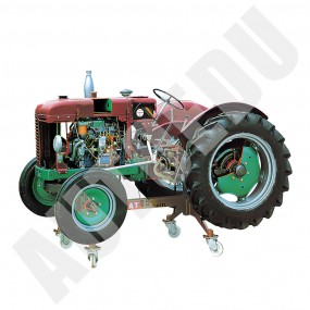Ratinio traktoriaus dyzelinio variklio modelio pjūvis - fiat 25r AE38200E AutoEDU